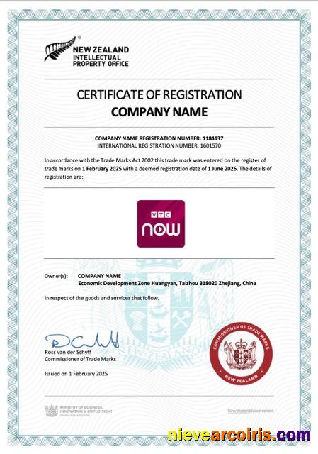 New Zealand certificate of registration